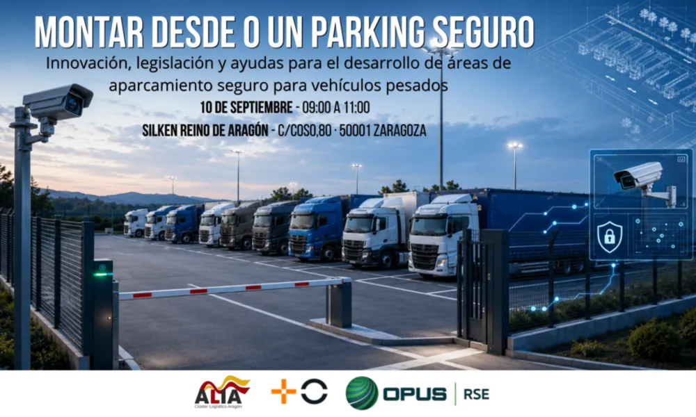 Jornada de ALIA sobre parking seguro para vehículos pesados, innovación logística y sostenibilidad en Zaragoza.